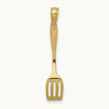 3-D Polished Spatula Charm, 14K