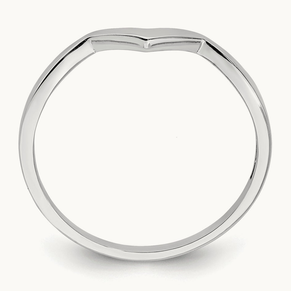 Chevron Ring — 14K White Gold