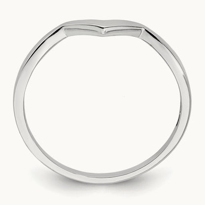 Chevron Ring — 14K White Gold