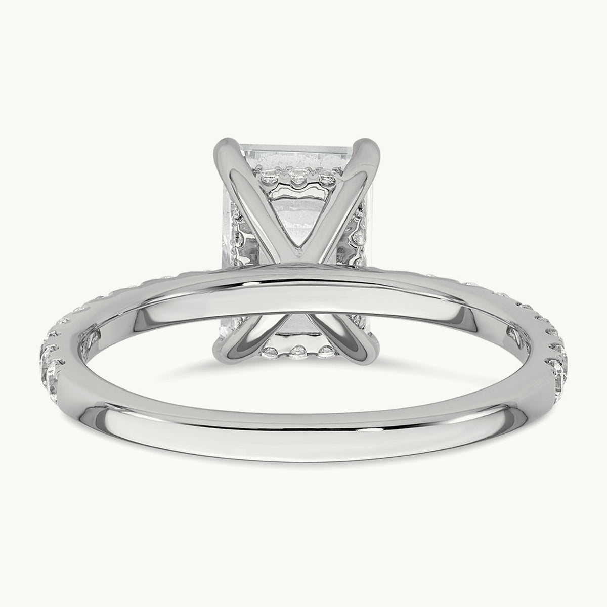 Emerald Solitaire Engagement Ring, 1.25-2.25 ct tw Lab-Grown Diamond — 14K White Gold, 7 (3)