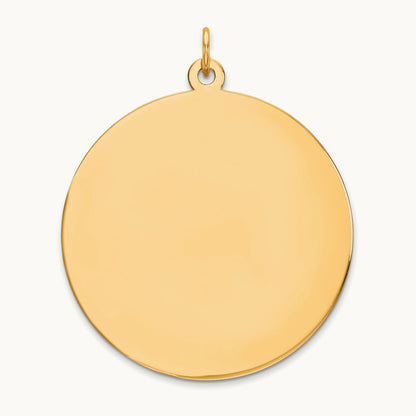 Round Disc Charm, 14K