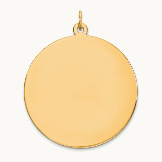 Round Disc Charm, 14K