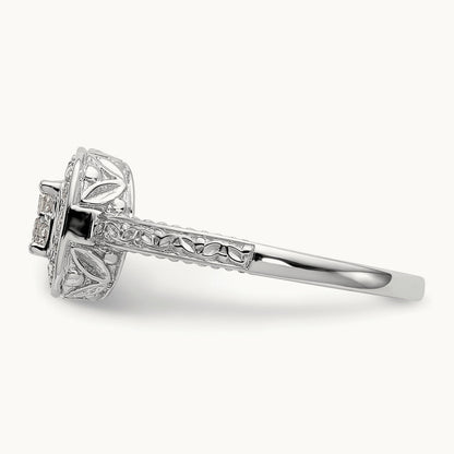 Complete Diamond Cluster Engagement Ring — photo set