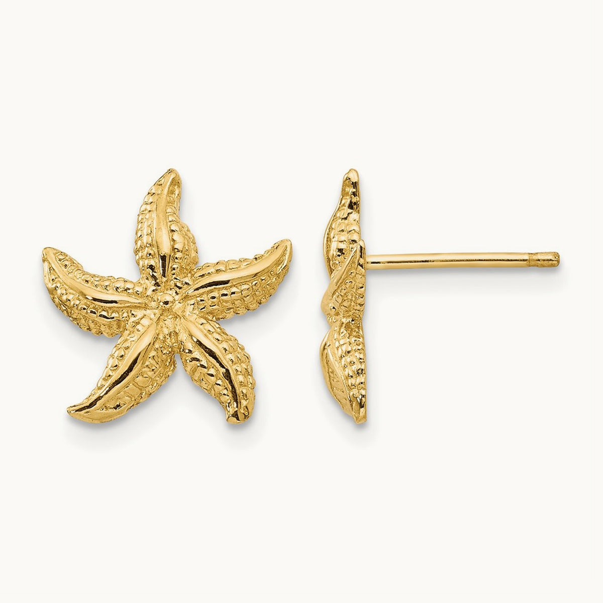 Starfish Earrings — 14K Yellow Gold