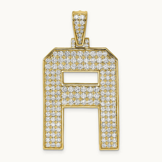 Initial A Large Pendant, 3.25 ct tw Lab-Grown Diamond