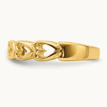 Open Hearts Baby Ring, 14K