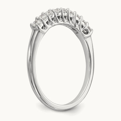 9-Stone Diamond Band, 14K White Gold