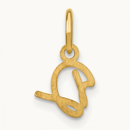 Upper case Initial Charm — 14K Yellow Gold, D