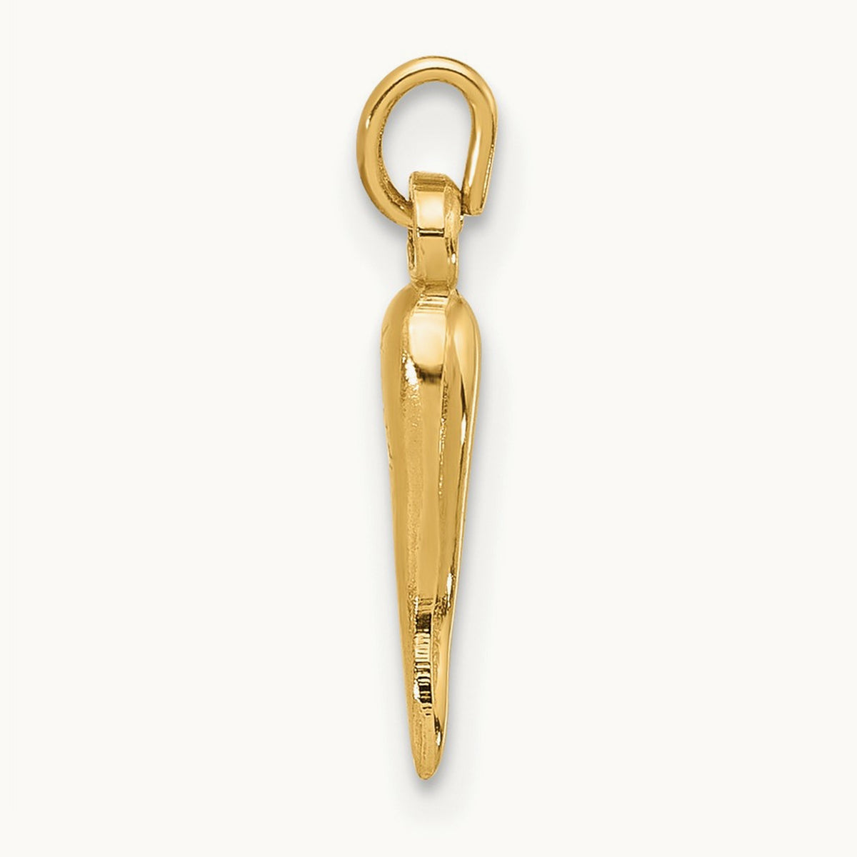 Polished Hollow Italian Horn Pendant — 16.8mm