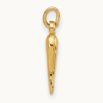 Polished Hollow Italian Horn Pendant — 16.8mm