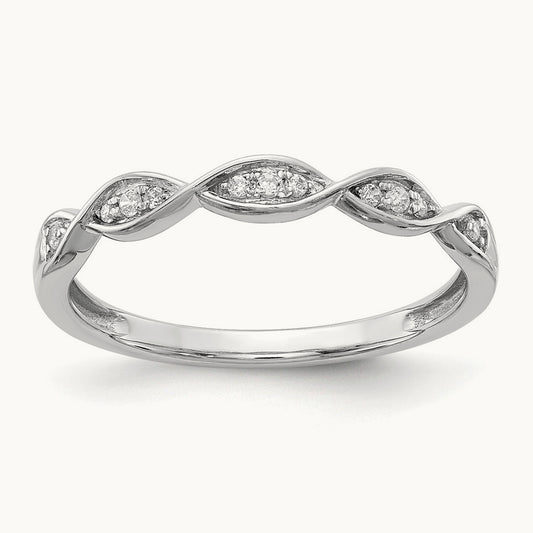 Diamond Wedding Band, 14K White Gold