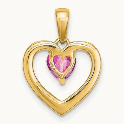 Sapphire and Diamond Heart Pendant — photo set