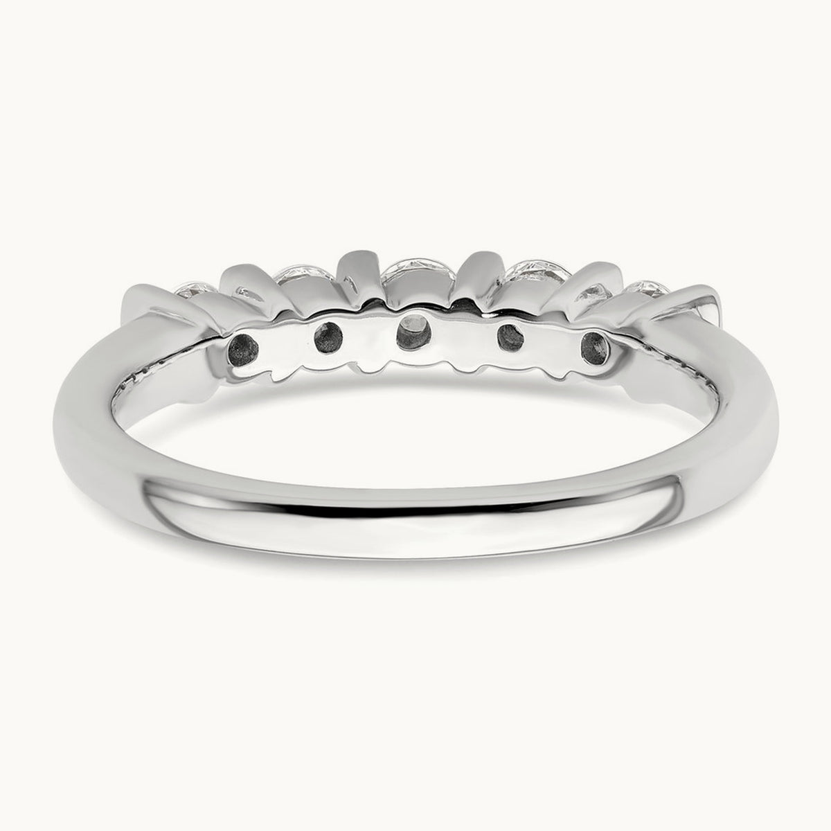 5-Stone Diamond Band, 14K White Gold