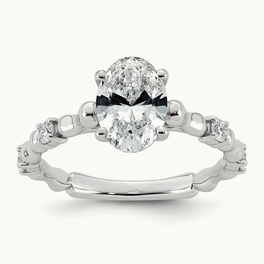 Oval Center Ring, 1 5/8-3 1/4 ct Lab-Grown Diamond