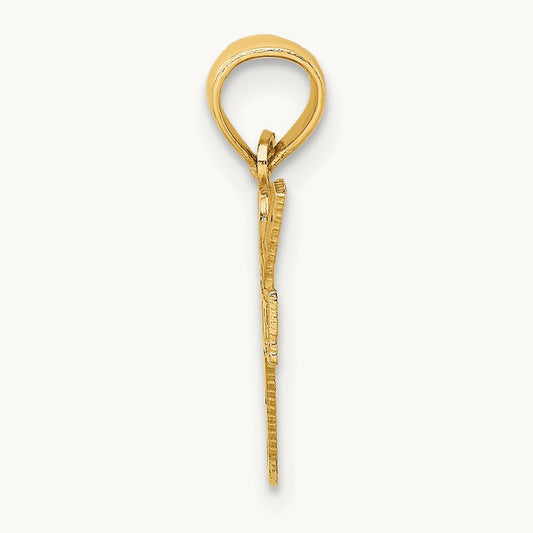 I HEART GOLF Club and Ball Charm, 14K