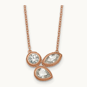 3 Stone Necklace, 1.00 ct tw Lab-Grown Diamond