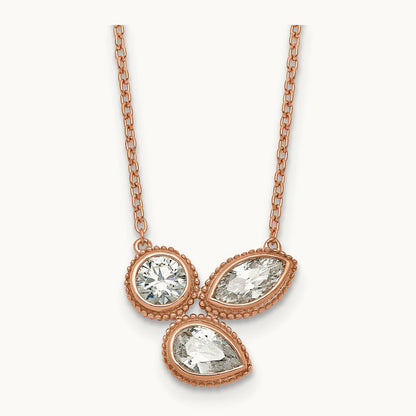 3 Stone Necklace, 1.00 ct tw Lab-Grown Diamond