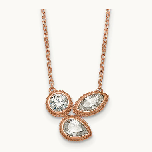 3 Stone Necklace, 1.00 ct tw Lab-Grown Diamond