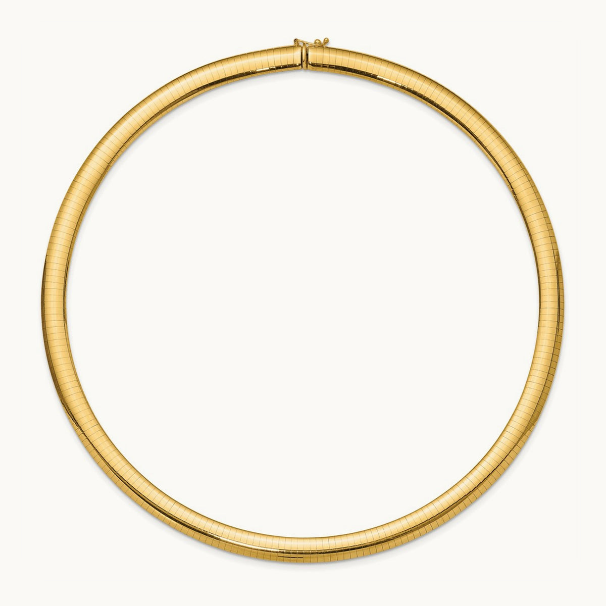 Domed Omega Necklace — 14K Yellow Gold, 18mm, 8mm