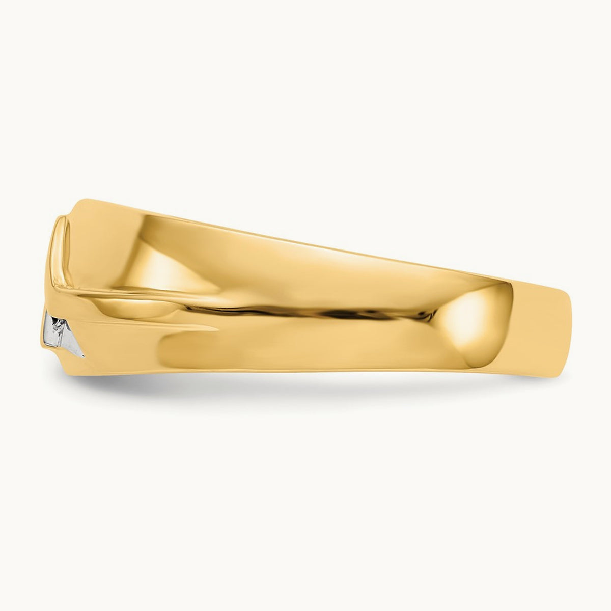 Diamond Mens Ring, 14K with Rhodium