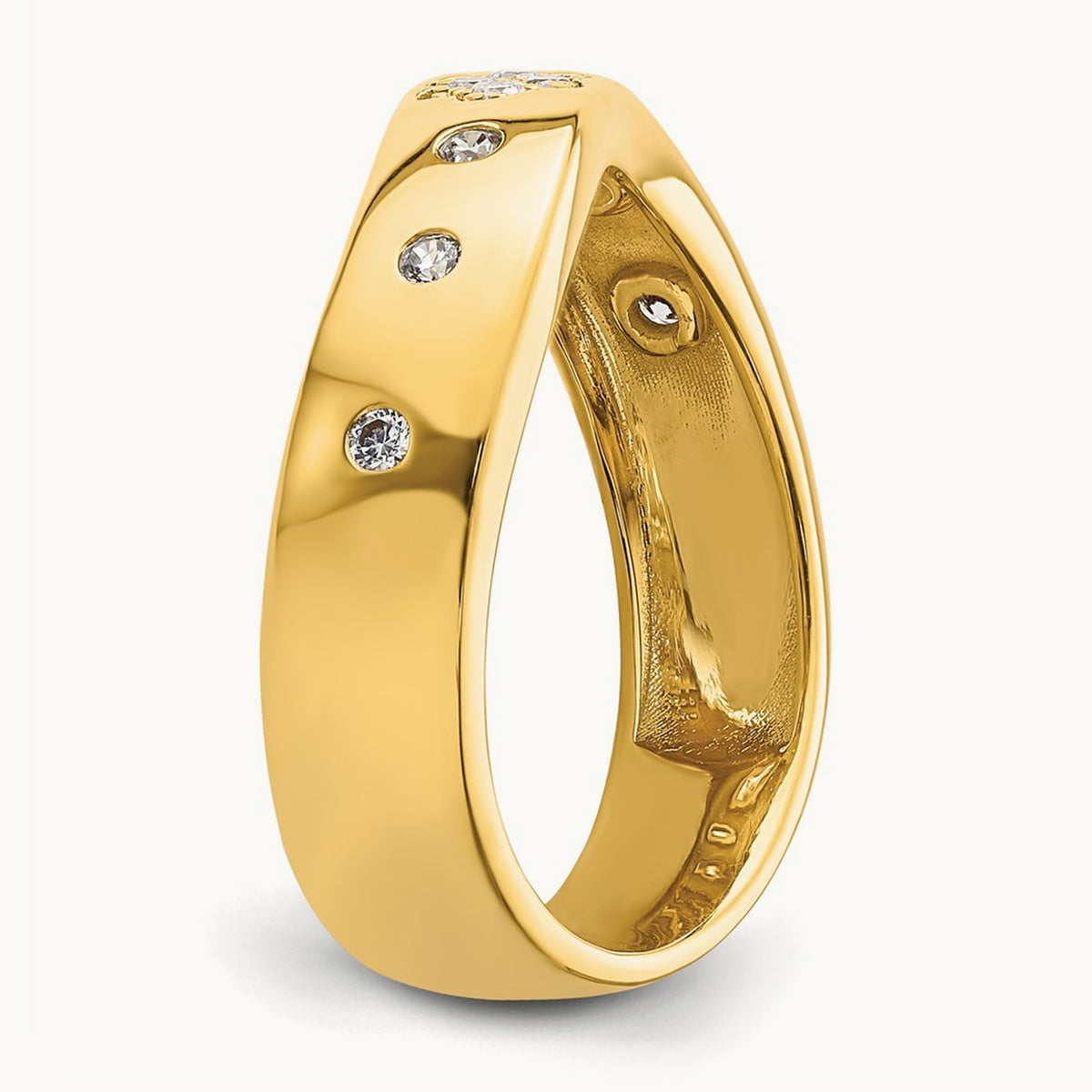 Paw Womens Wavy Wedding Band, 0.10 ct tw