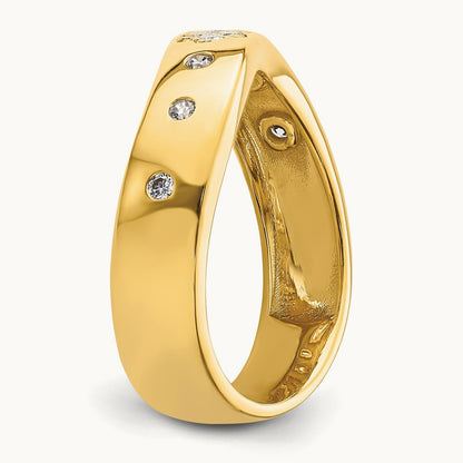 Paw Womens Wavy Wedding Band, 0.10 ct tw