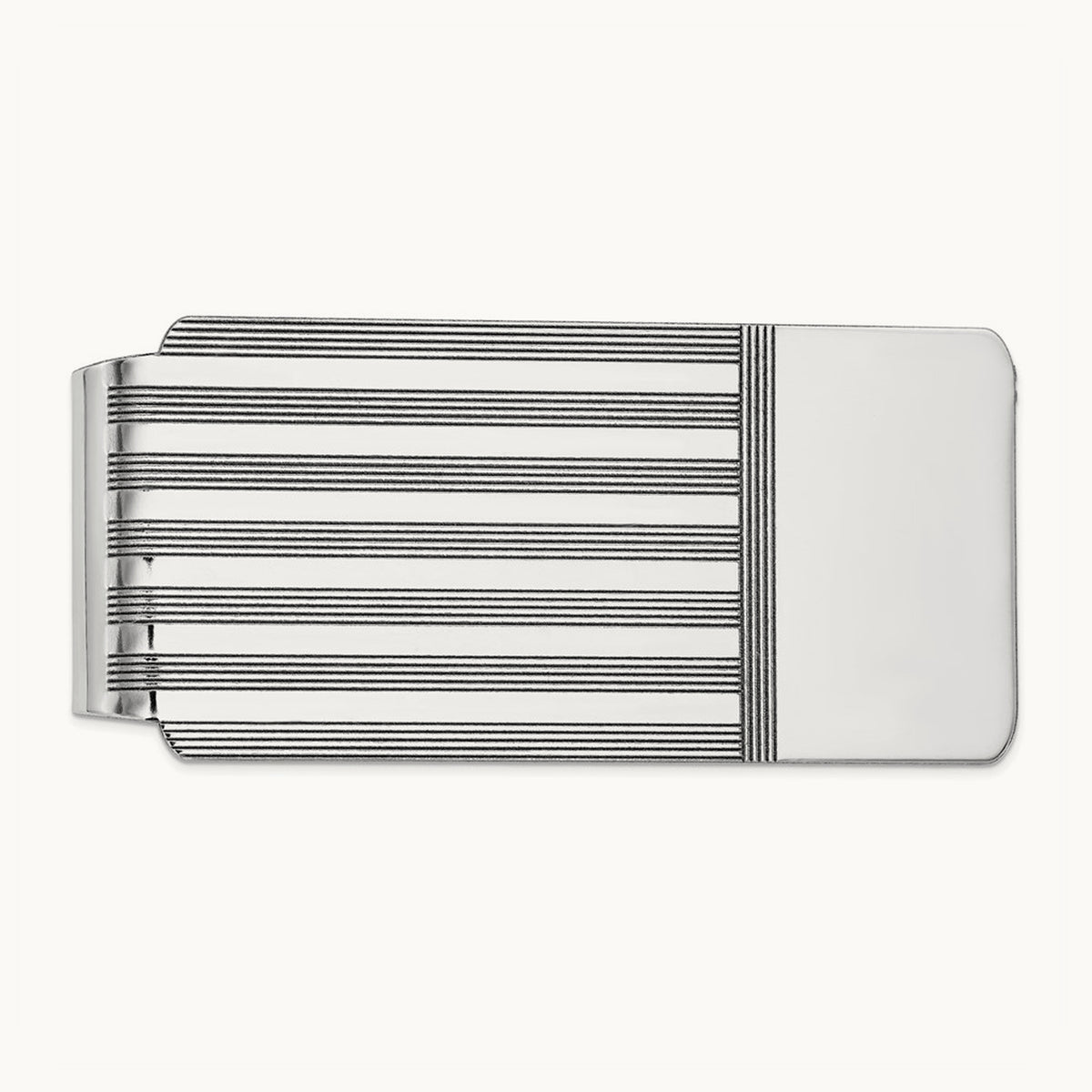Men's Money Clip, 14K White Gold