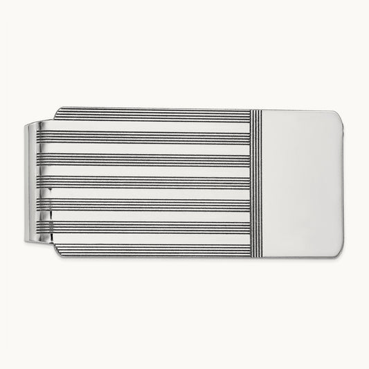 Men's Money Clip, 14K White Gold