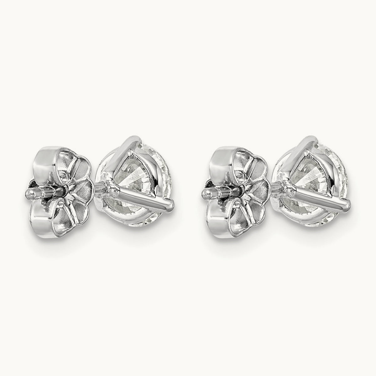 Round Stud Earrings, 0.10-6.00 ct tw Lab-Grown Diamond — 1 1/2 ct, Platinum