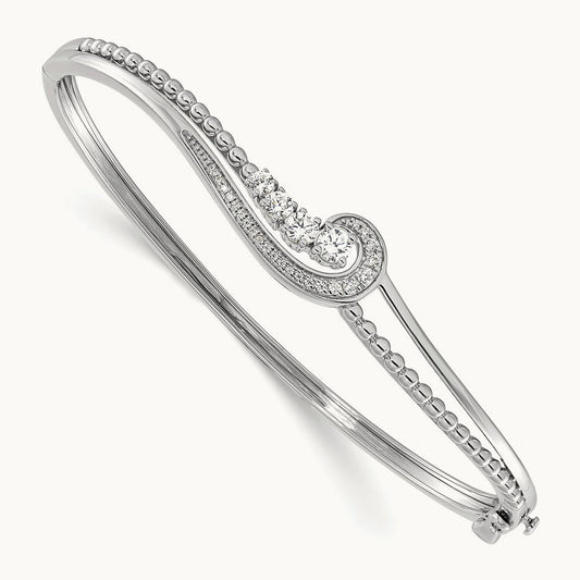 Swirl Bangle, 0.50 ct tw Lab-Grown Diamond