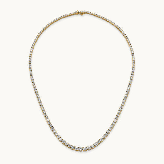 Graduated Tennis Necklace, 14.50 ct tw Lab-Grown Diamond