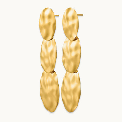 Polished Hammered Dangle Earrings — photo set