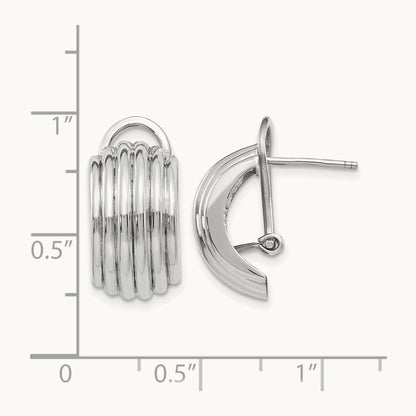 Ribbed Omega Back Post Earrings — photo set