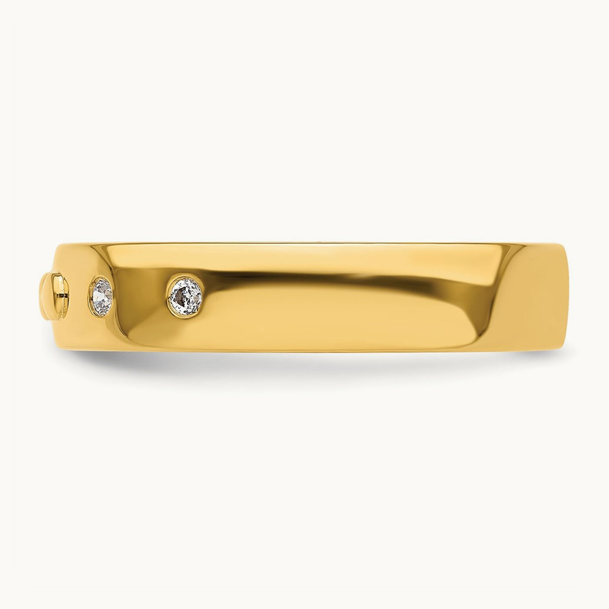 Infinity Diamond Mens Complete Wedding Band, 14K