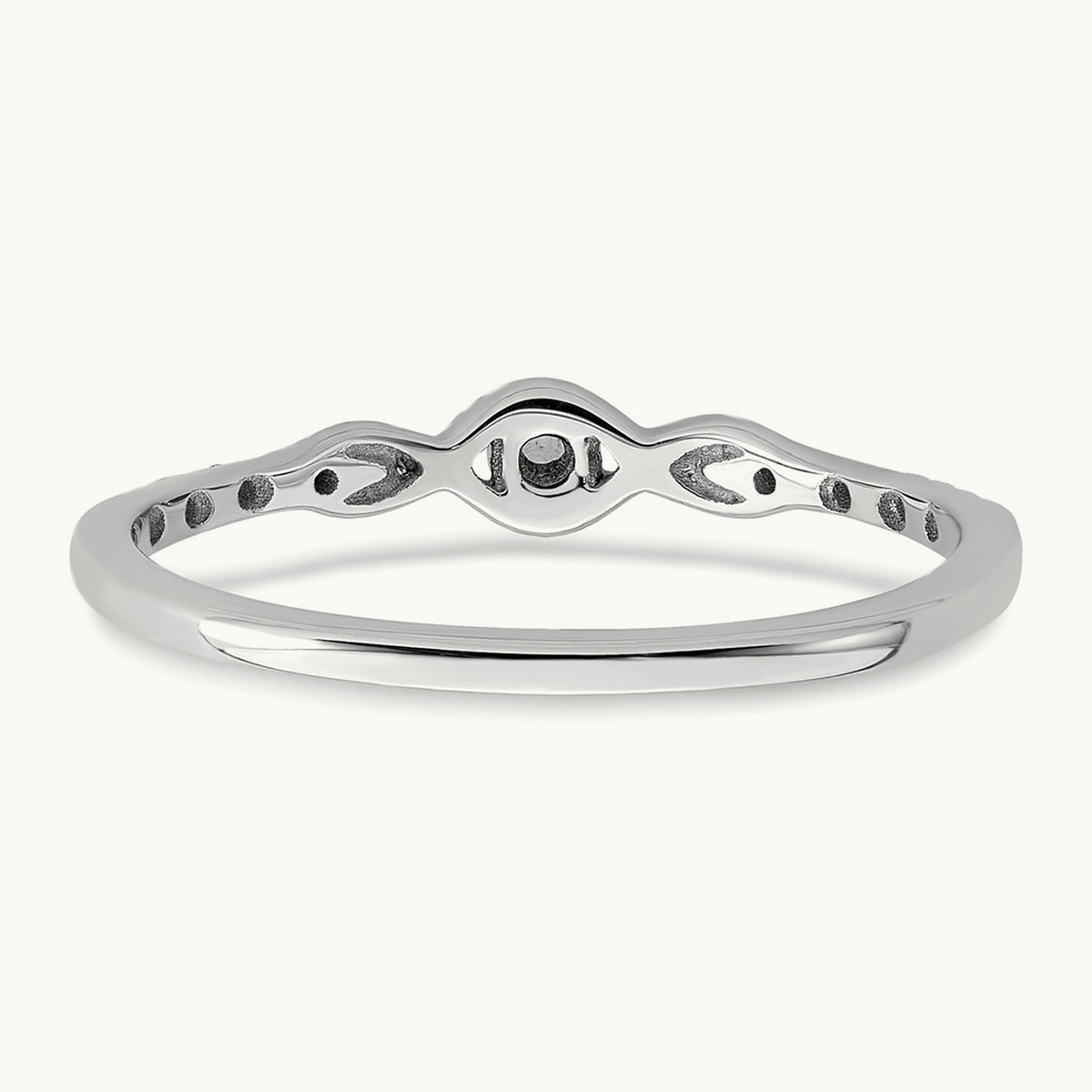 Polished Fancy Diamond Ring, 14K White Gold