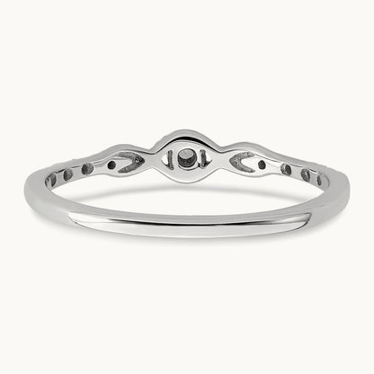 Polished Fancy Diamond Ring, 14K White Gold