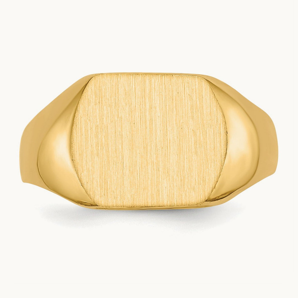 12.0x10. Closed Back Signet Ring, 5mm, 14K