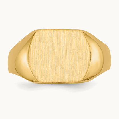 12.0x10. Closed Back Signet Ring, 5mm, 14K