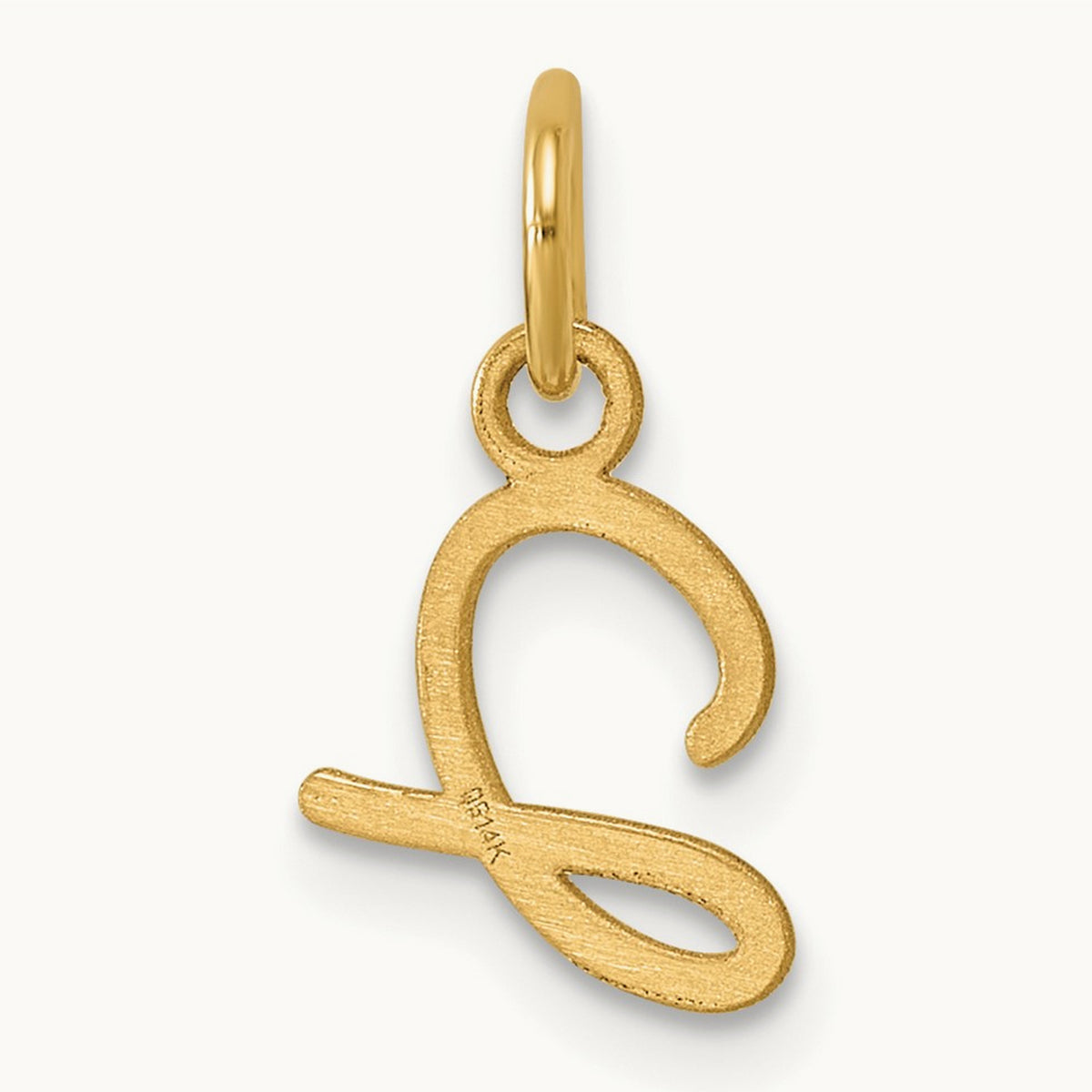 Uppercase Initial Charm — 14K Yellow Gold, J