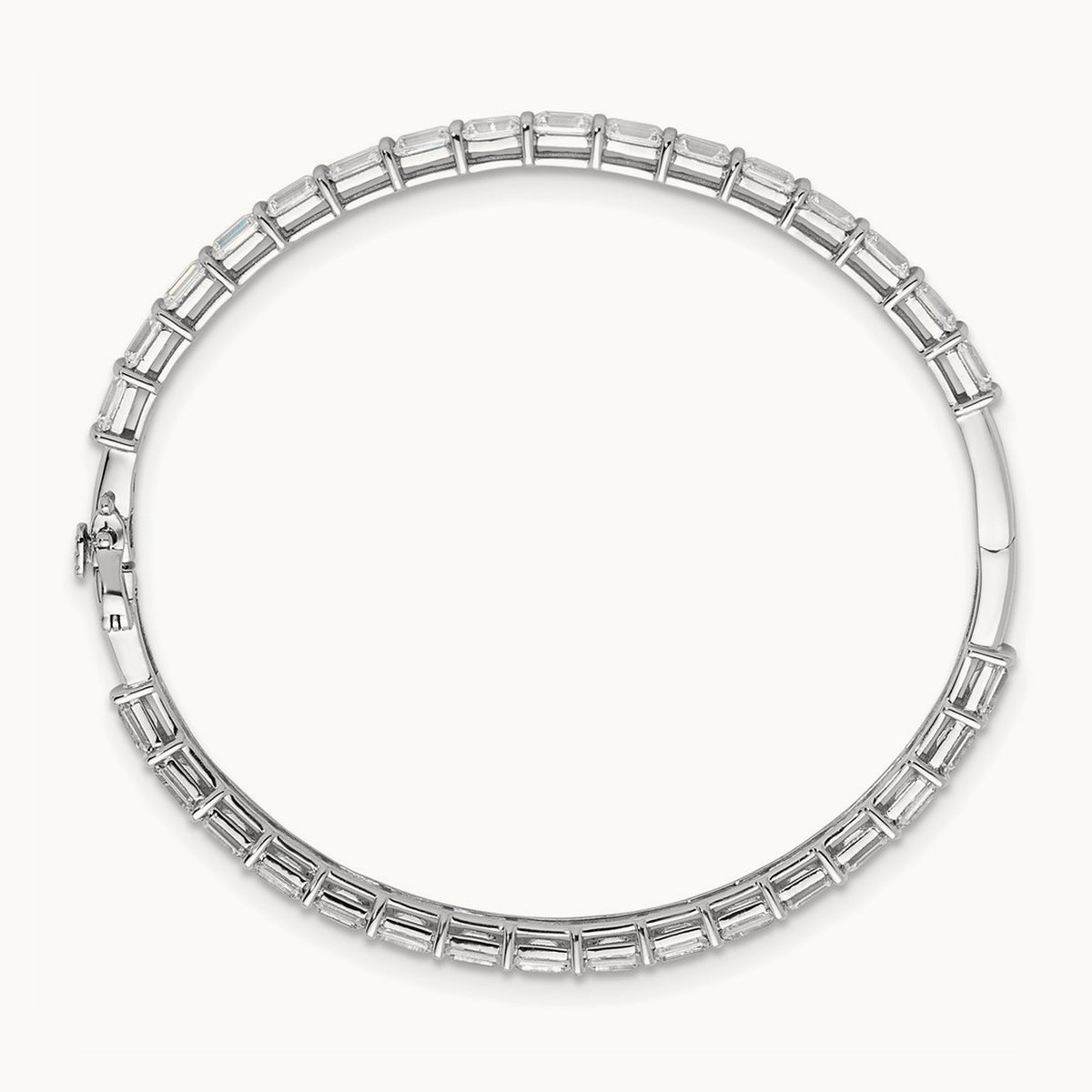 TO Bangle, 7.50 ct tw Lab-Grown Diamond — 14K White Gold