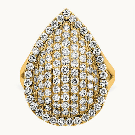 Fashion Ring, 2.00 ct tw Lab-Grown Diamond — 14K Yellow Gold