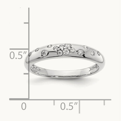 Polished Diamond Sprinkle Ring — 7.00, 7