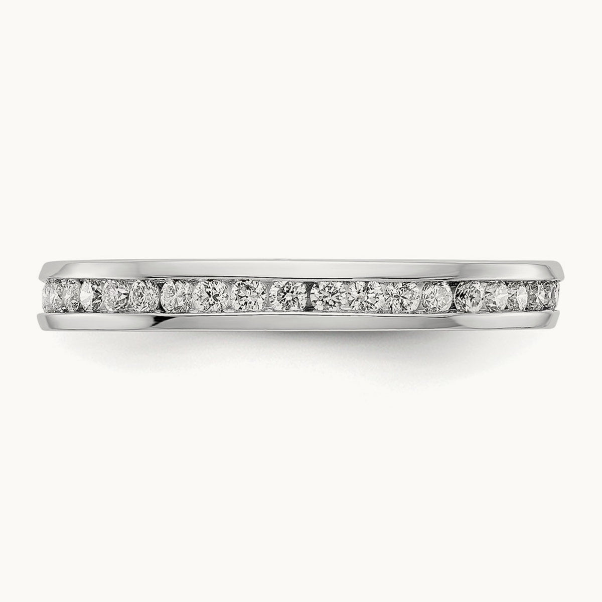 Channel Set Eternity Band, 0.50-1.00 ct tw Lab-Grown Diamond — 1/2 ct · VS/SI (Great), 14K White Gold