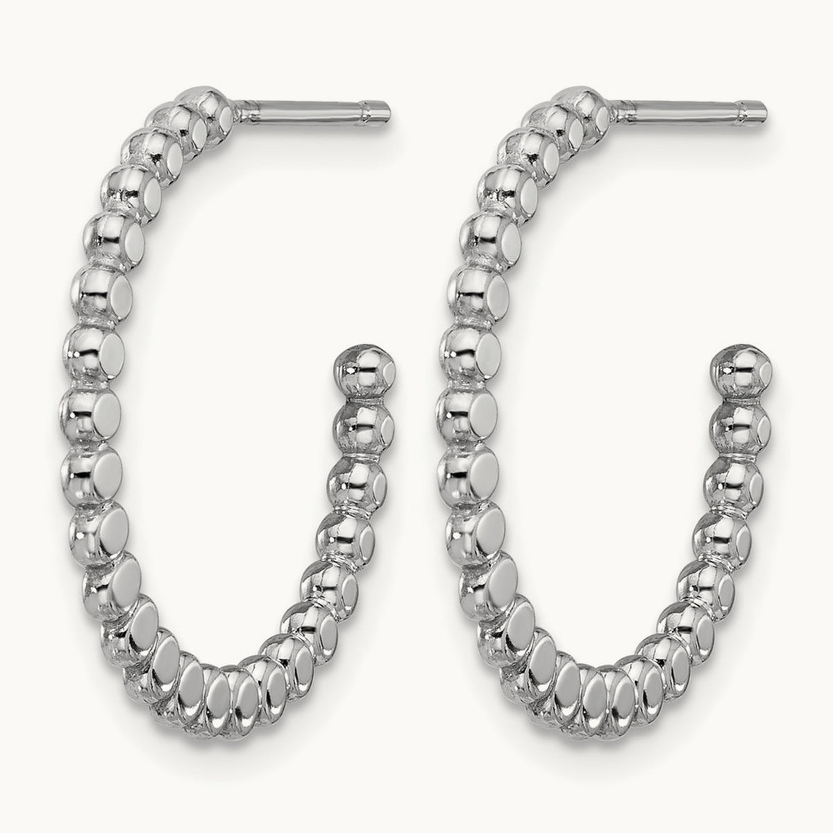 Polished J-Hoop Earrings — Leslie's — 21.5mm