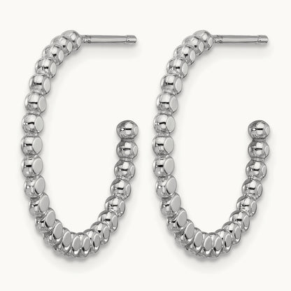 Polished J-Hoop Earrings — Leslie's — 21.5mm
