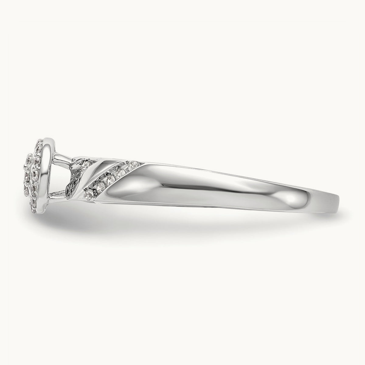 Complete Diamond Trio Cluster Engagement Ring — 10K White Gold