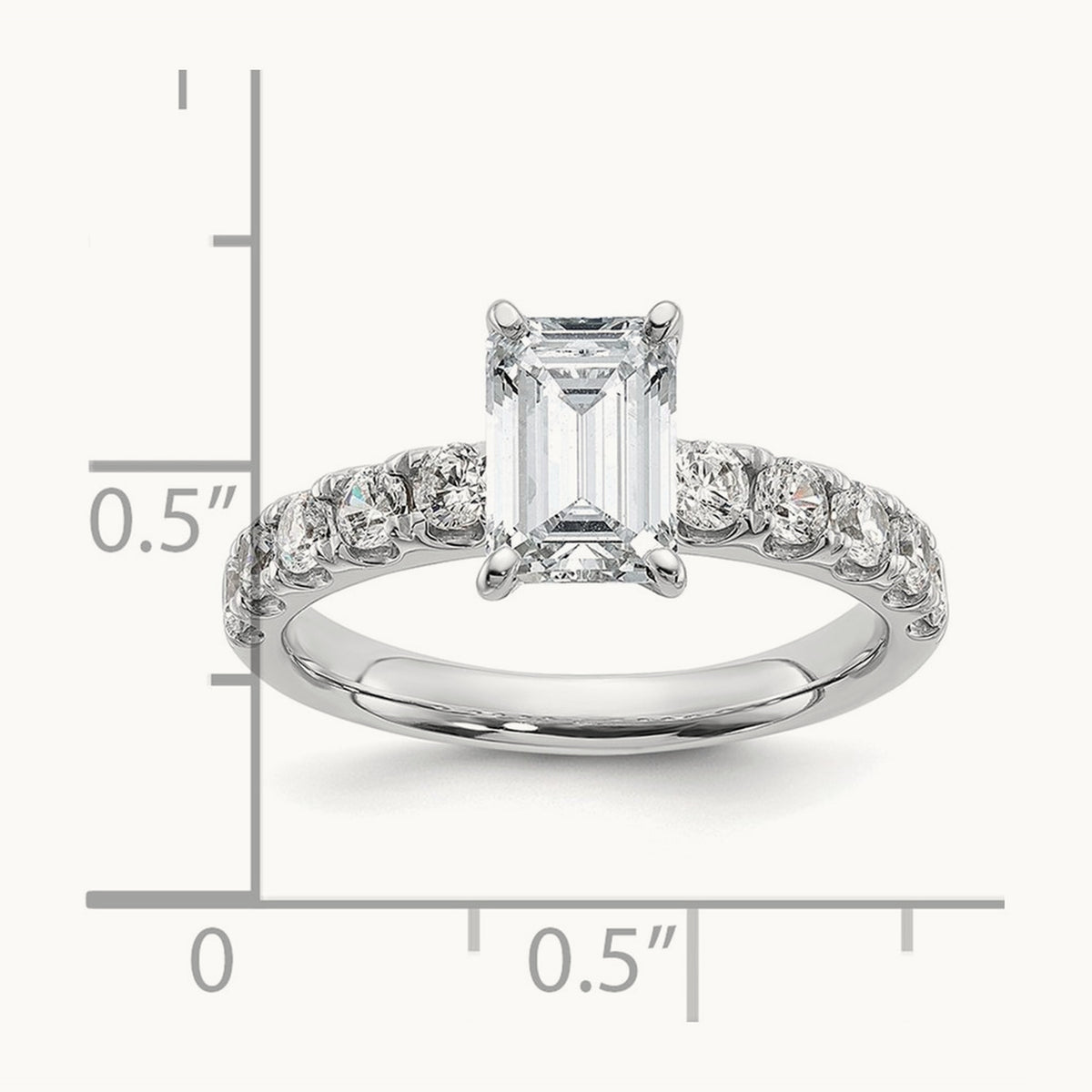 Emerald Engagement Ring — 2 1/5 ct, 7