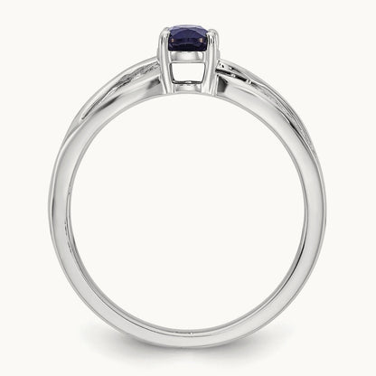 Polished Sapphire and Diamond Ring — photo set