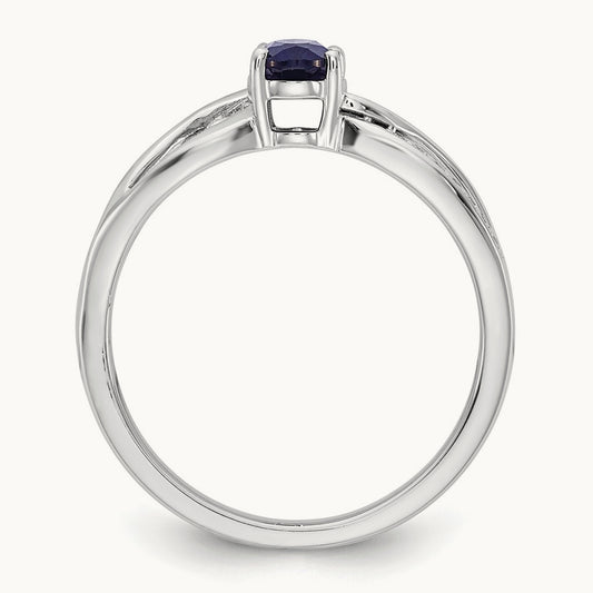 Polished Sapphire and Diamond Ring — photo set