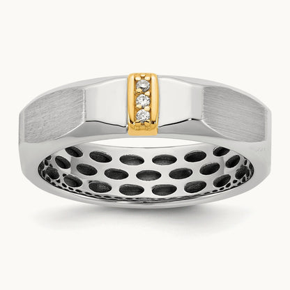14ktt IB Goodman Mens Satin Diamond Ring Mounting